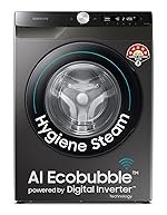 Samsung 8 kg, 5 star, AI Control, AI Eco Bubble, Wi-Fi, Digital Inverter, Motor, Fully-Automatic Front Load Washing Machine (WW80T504DAX1TL, Hygiene Steam, Inox)