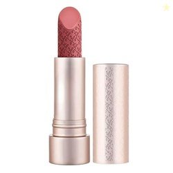 Lipstick in Nude Pink Shade, Creamy Finish, Rose Gold Packaging, Long-