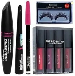 Frippe 3 In 1 Mascara Eyeliner & Kajal With 4 In1 Lipstick Waterproof