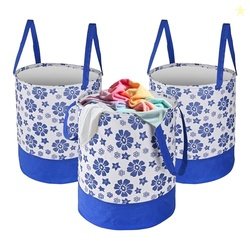 Urbane Home Pack of 3 Foldable Dirty Clothes 45L Laundry Basket With H