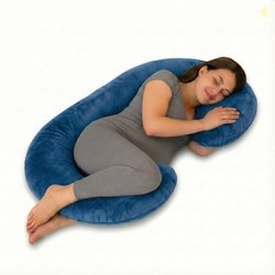 Amazon Basics Velvet Full Body Pregnancy Pillow for Maternity,Baby Nur