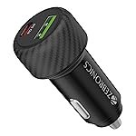 Zebronics 48W Car Charger with Dual Output – Type-C (30W) & USB (18W), PPS Tech, Rapid Charging, LED Indicator, for Smartphones, iPhones, Tablets, Earbuds (CC48 Plus, Black)