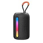 Intex Beast 5X Newly Launched Bluetooth Speaker | 360Â° Iconic Surround Sound | Rhythmic RGB LED Light | TWS Feature | Type-C Fast Charging | Upto 5 Hrs Playback | BT 5.4 for Party & Travel (Black)