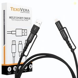 TexoVera 4-in-1 Type-C with 60W Fast Charging, 480Mbps Data Sync, PD T