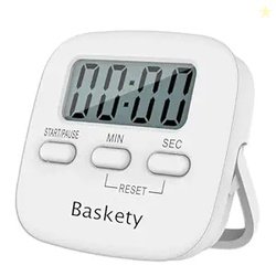 Baskety Digital Kitchen Timer Alarm Magnetic Countdown Timer with Stan