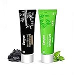 Charcoal & Mint Toothpaste Combo | Fluoride-Free | Teeth Whitening Toothpaste for Sensitive Teeth | Cavity Control | Total Repair | Gum Care | 200gm | Pack of 2 X 100gm