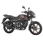 Bajaj Pulsar 125 Neon Disc Motorcycle/Motorbike – Ebony Black Solar Red Decals – Ex-Showroom