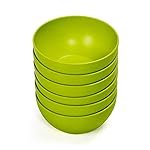 Decor EcoLite Bamboo Eco-Friendly Non Toxic Reusable Dishwasher Safe Solid Bowl Set (Lime Citrus) – 6 Pieces