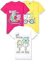 T2F Boy’s Cotton Solid Regular Fit T-Shirt (Pack of 3)