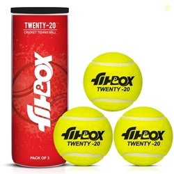 FitBox Sports Blend Tennis Twenty20 Ball (Can of 3) Tennis Ball, Crick