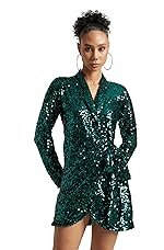 Zaccai Women’s Poly Elastane Sequined Wrap Dress