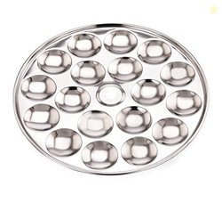Expresso Mini Idli Plate  Stainless Steel, Thick Gauge, 19.4 cm, 1 Pie