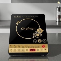 Chefman 2000W Induction Cooktop with Push Button Control, LED Display,