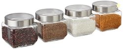 Amazon Brand - Solimo - Set of 4 Glass Jars - 910 ml - BPA-free, Airti