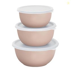 Zaib Microwave Safe Stainless Steel Euro Mixing Bowl Set with Lid | 12