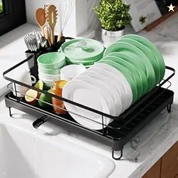 Utensils Drying Rack/Dish Drying Rack with Drainer Tray/Anti Rust, Sma