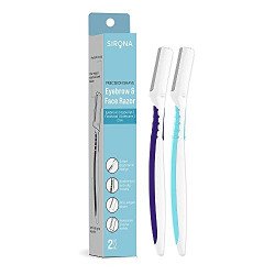 Sirona Reusable Face Razor & Eyebrow Razor Combo for Women (Pack of 2)
