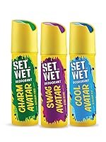 Set Wet Cool, Charm & Swag Avatar Deodorant & Body Spray Perfume For Men,Pack of 3,180 ml Each