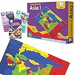 Storio EVA Foam Asia Map Puzzles for Kids with Trump Fact Cards for Playing Learning & Educational Toys – Jigsaw Puzzles for Kids Ages 4-8 – Gift for 4, 5, 6, 7, 8 Year Old Boys & Girls