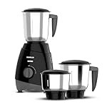 Havells Capture 500W Mixer Grinder 3 Stainless Steel Jars | 21000 RPM High-Speed Motor | Rust-Resistant 304 SS Blades | 1.5L Large Blending Jar | Overheat Protection | 1-Year Warranty (Black)