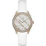 Guess Round 37mm White Dial Analog Women Watch – GW0098L4