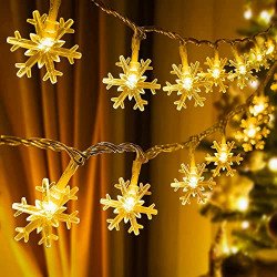 Desidiya Christmas Decoration Lights, Snowflake String Lights Electric