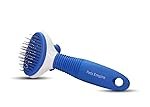 Pets Empire Self Cleaning Slicker Pet Brush for Dogs & Cats | with Stainless Steel Teeth, Pet Grooming Comb with Rubber Grip Handle, Pet Cleaning Brush, Reducing Shedding | for Small Size Hair