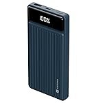 Portronics Luxcell B 10K 10000 mAh 22.5W Fast Charging Power Bank, Ultra Slim Power Bank with Mach USB-A Output, Type C PD Output, Type C Input, Wake Up Button(Dark Blue)