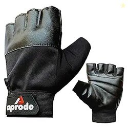 Aprodo Beginner Gym Gloves with Wrist Support Strap | 1 Pair - Free Si