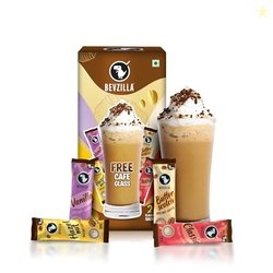 Bevzilla Premium Glass & 25 Flavoured Coffee Sachets/Pouch Box | Butte