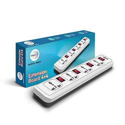 Wipro 4+4 Extension Cord with 2 mtr Cord Length | 4 Way Multi Socket S
