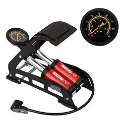 Lyrovo 160 PSI Double Cylinder Portable Foot Pump Air Tyre Inflator fo