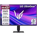 LG 24G411A 60.4 cm(24 Inch) Ultragear FHD(1920 x 1080) IPS Gaming Monitor, 1ms MBR, 144Hz (O/C), HDR10, NVIDIA G-Sync Compatible, AMD FreeSync, HDR10, HDMI, DP, HP Out, Anti-Glare, Slim Stand, Black