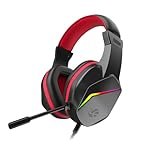 LAPCARE Bunker Gaming Over Ear Headset with RGB Back Lights|40Mm Drivers|3.5Mm+USB Jack|Adujustable Microphone|Light Design&Comfortable|Super Anti Violence&Break|Braided PVC Line(Lhp-210),Black