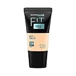 Maybelline New York Liquid Foundation, Matte & Poreless, Full Coverage Blendable Normal to Oily Skin, Fit Me, 128 Warm Nude, 18 ml