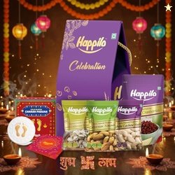 Happilo Premium Shubh Labh Gift Box with 7 Inclusions | GOLD PLATED CH