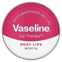 Vaseline Lip Tins Rosy Lips, 17 g | Provides Hydration, Sheer Pink Tin