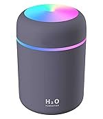SELLER ZONE Humidifier With Colorful Light For Room, Bedroom, Office, Car (Grey), 300 ML