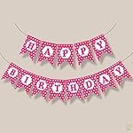ITAF Happy Birthday 13 Letter Cardboard Banner String For Boy Girl/Mother Father/Husband Wife/Brother Sister/Kids/Friend Birthday Party Decoration Kit – Pink Polka Dot Theme