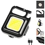 HACER Keychain Flashlight 4 Light Mode Magnetic Work LED 6W USB Rechargeable Bottle Opener Water Resistant for Camping & Night Time Trekking