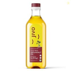 Jivo Groundnut Oil 1 Litre | Cold Pressed, Unrefined Peanut Oil for Co