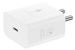 Samsung Original 25W Type-C Travel Adaptor with Cable for Galaxy S10 & Higher Models/Note Series, White