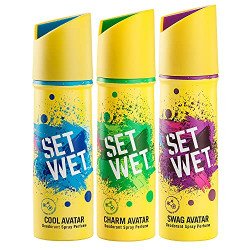 SET WET Deodorant Spray Perfume Cool, Charm & Swag Avatar for men, 150