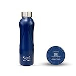 SOLARA Stainless Steel Water Bottle 1 Litre (Pack of 1), Dark Blue, Leak Proof, Single walled, Home & Kitchen Bottle, Gym Bottle, Treking Bottle, Travel Bottles