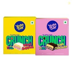 Yogabar Crunch Bars Variety Pack | Dark Chocolate and Mixed Berry | 10