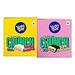 Yogabar Crunch Bars Variety Pack | Dark Chocolate and Mixed Berry | 10g Protein Bars | No Added Sugar | Crunchy Whey Protein Bars for Gym, Workout & Healthy Snacking | Pack of 24 bars (12 x 2)
