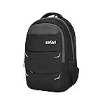 Safari Omega Pro Laptop Backpack With Raincover, 3 Compartments, Bottle Holder, Organizer, Unisex Bag For Boys & Girls, School/College/Office/Travel Bag, Color- Black, 35L