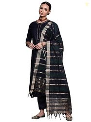 Rangpreet Navy Blue Straight Kurta Palazzo with Dupatta Set (4451NKD11