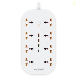 Ant Esports PS831 Power Strips with 8 Universal Socket and 3USB-A & 1T