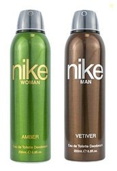 Nike Unisex Amber Woman + Vetiver Man Deodorant Spray- Pack Of 2 (200M